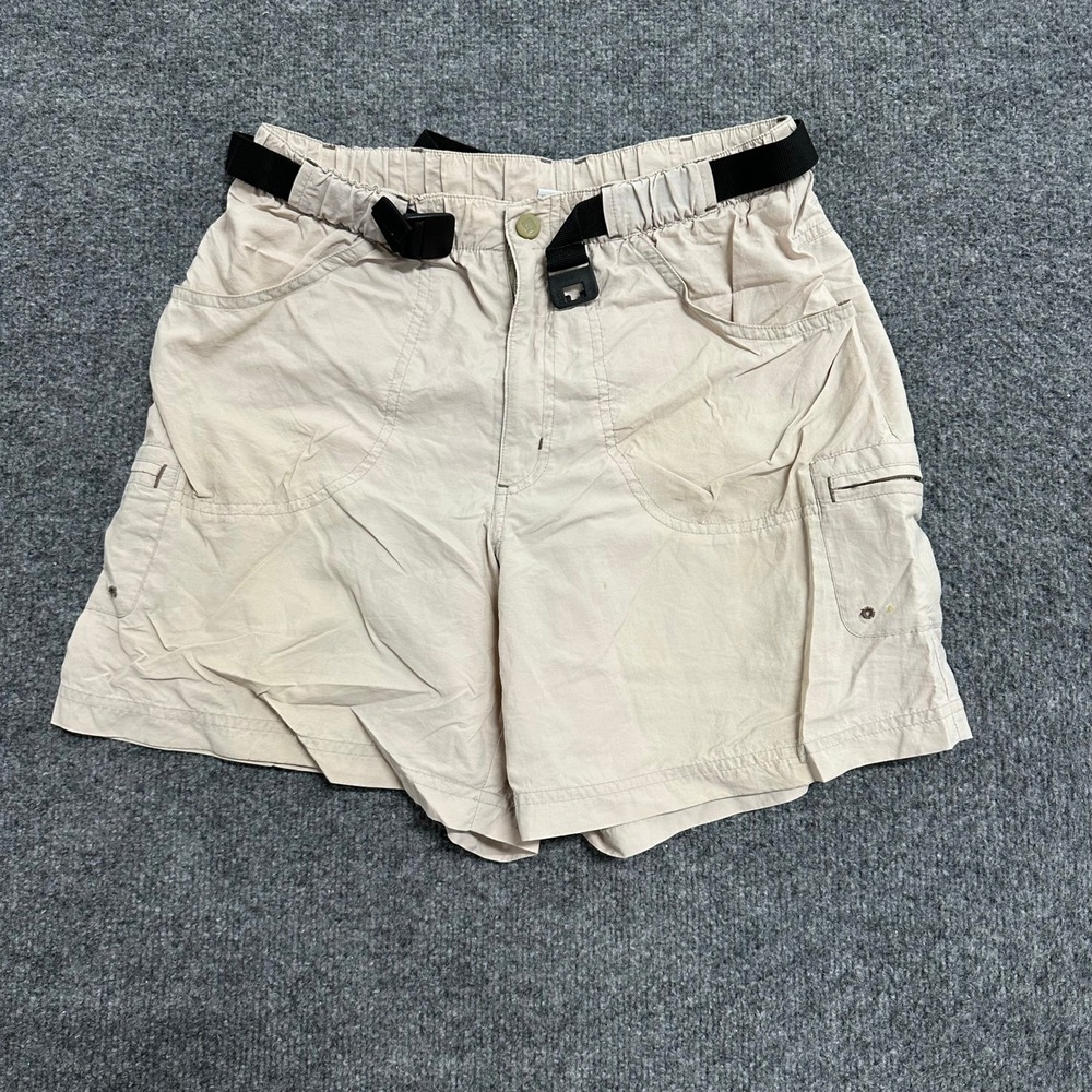 Columbia Shorts Womens Size S Tan Nylon Hiking Outdoor Belted Cargo Casual